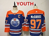 Youth Edmonton Oilers #97 Connor McDavid Royal Blue With Orange Home Hockey Adidas Stitched Jersey,baseball caps,new era cap wholesale,wholesale hats